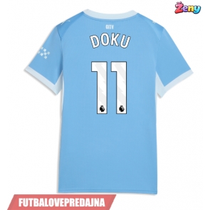 Lacne Ženy Futbalové dres Manchester City Jeremy Doku #11 2026-27 Krátky Rukáv - Domáci